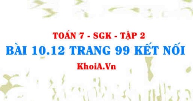Bài 10.12 trang 99 Toán 7 Kết nối tri thức Tập 2
